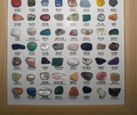 80种天然原石矿石标本相框盒 矿物晶体石...