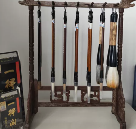 实木毛笔架，老板办公桌必备 感兴趣的话点“...
