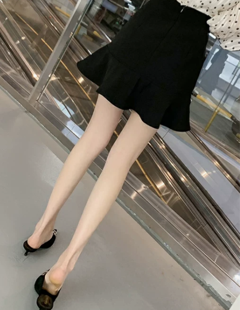 不规则鱼尾裙女半身裙春夏短裙高腰包臀显瘦