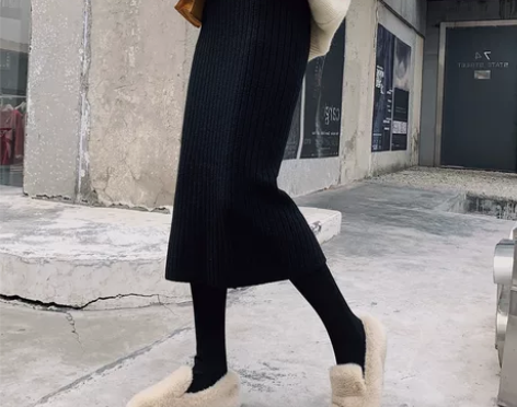 ?【春节不打烊】中长款针织半身裙一步裙包臀...