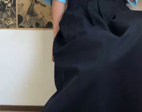 PPHOM学院风乖巧女孩~韩系古着风水漾蓝...