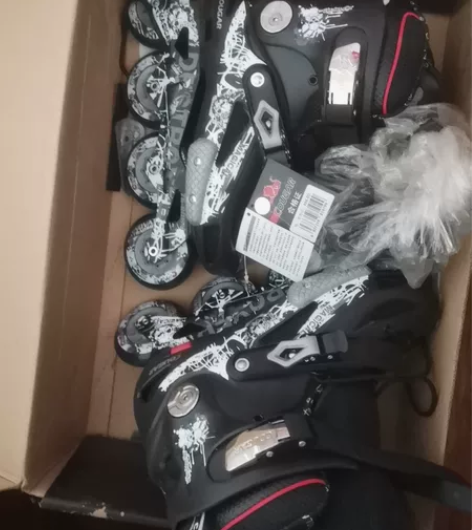 买来用过两次，一直闲置着，美洲狮成人溜冰鞋...