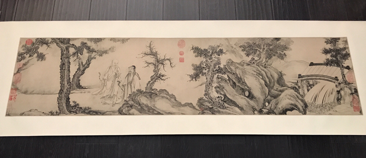 白莲社图,张激《白莲社图》镜芯,辽宁省博物...