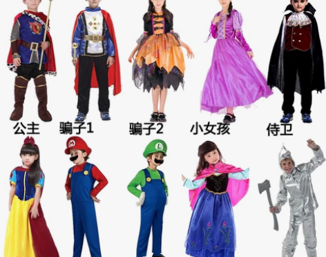 万圣节cos儿童舞台剧皇帝的新装演出服 侍...