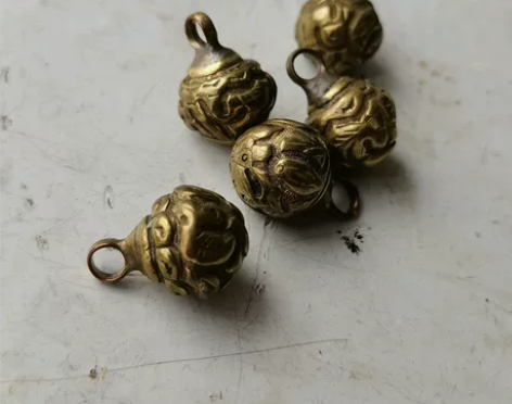 保真包老，清代老扣子，铜鎏金工艺，纹饰漂亮...