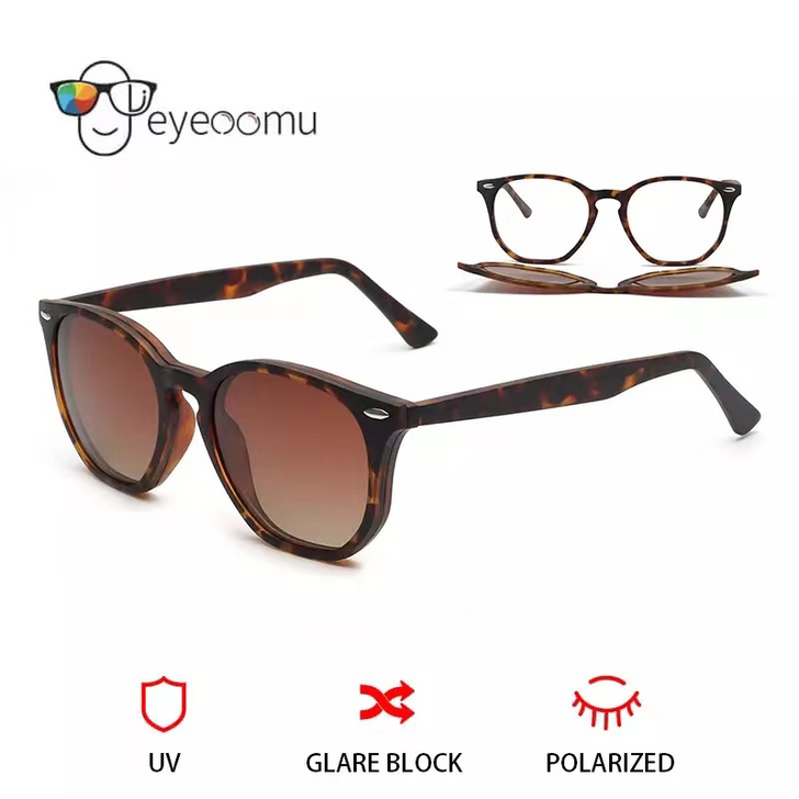 TR90磁铁架 大框墨镜 潮流太阳镜 玳瑁...