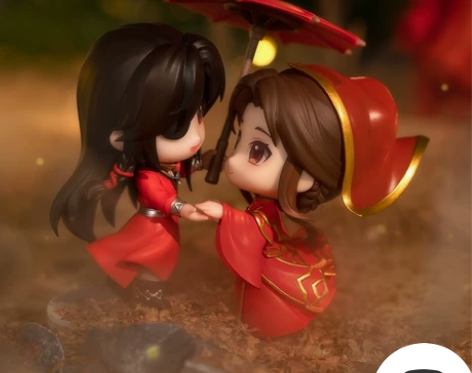 擎苍天官赐福谢怜花城与君悦逢Q版手办动漫周...