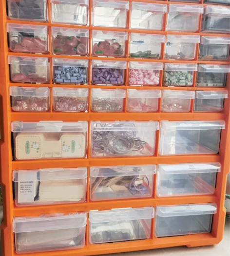 零件盒抽屉式收纳柜分格乐高盒零件分类收纳盒...