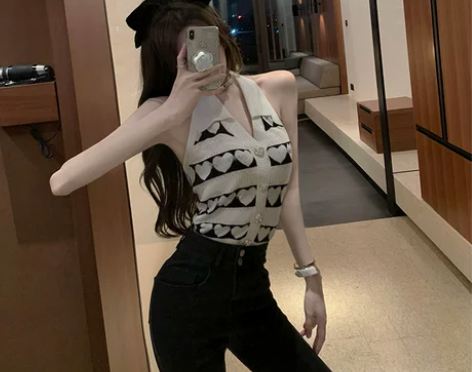 针织吊带背心女潮2021春夏季新款韩版修身...