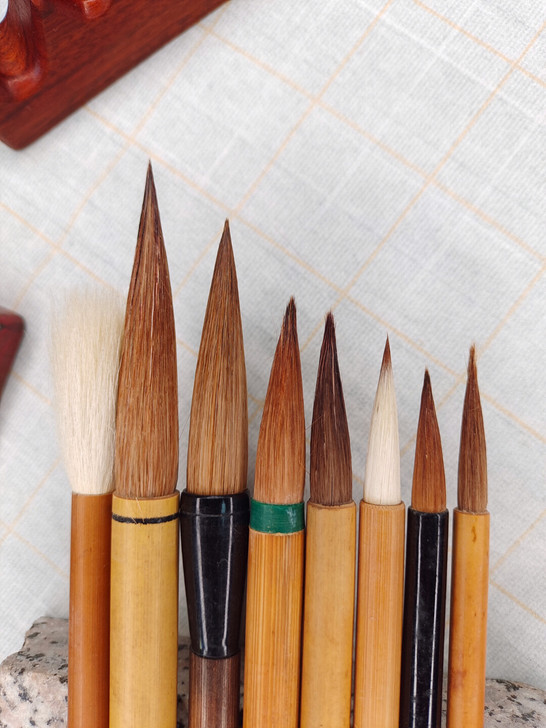 日本回流老毛笔,货号M8627,都是兼毫的...