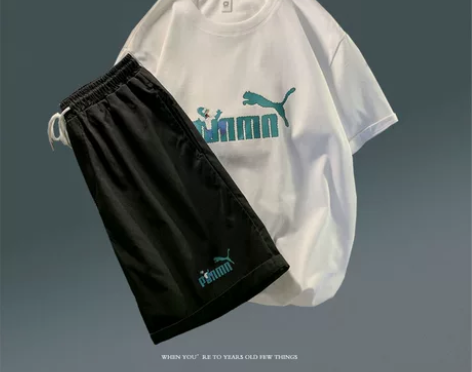 夏季运动套装男士潮流韩版短袖短裤一套搭配两...