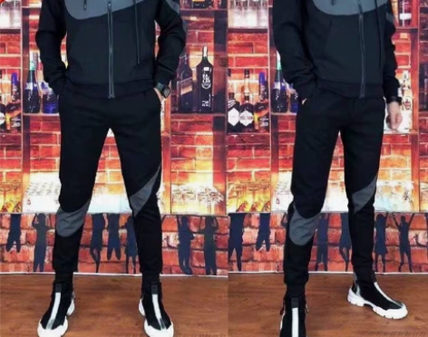 【早秋款】运动套装男春秋季男士立领休闲修身...