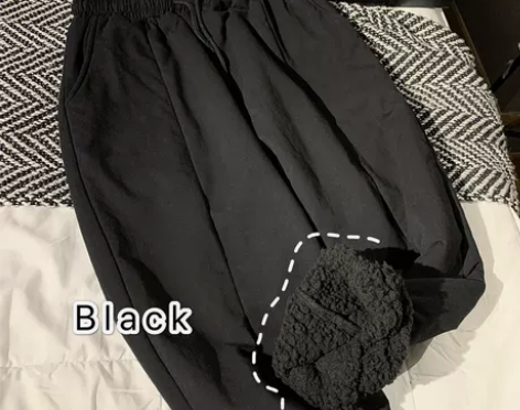 冬季加厚羊羔绒裤子男高中生加绒运动裤潮流百...