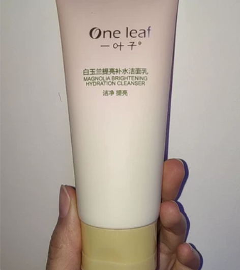 一叶子白玉兰提亮补水洁面洗面奶80g，全新...