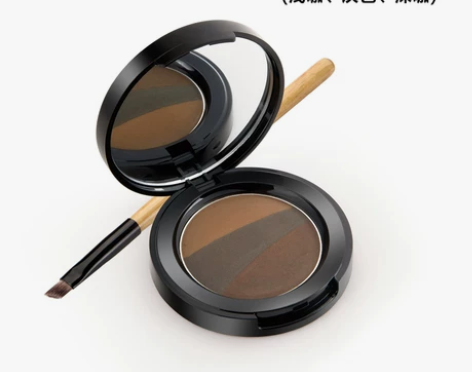 AVVA三色眉粉 用过两次。粉状可以看得到...