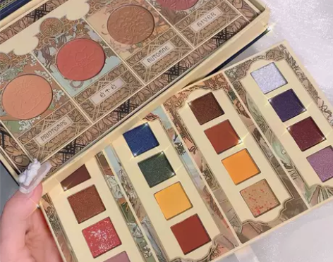 双层调色盘~文艺复兴16色眼影盘腮红高光一...