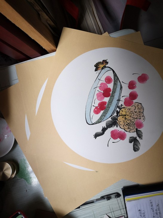 省美协会员作品，生宣卡纸，纯手绘可直接装框...