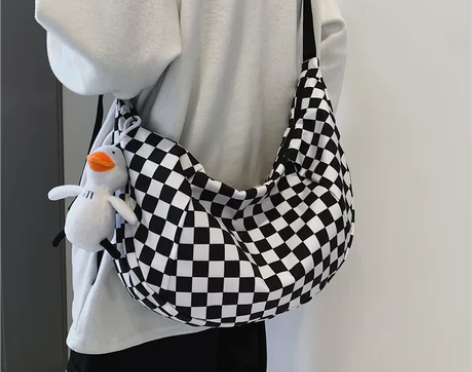 潮牌斜挎包男ins潮男生包包单肩包女学生休...