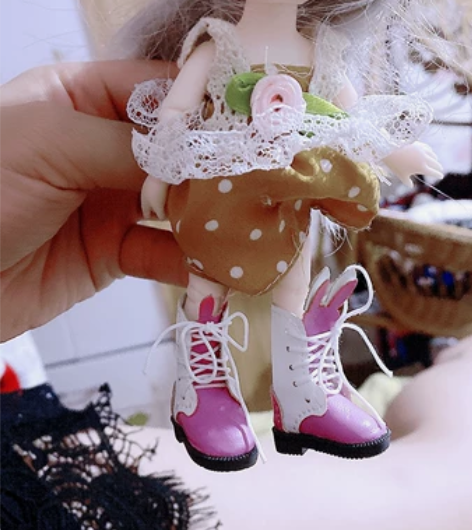 娃娃鞋！兔耳朵靴子！小的4厘米！大的7厘米...