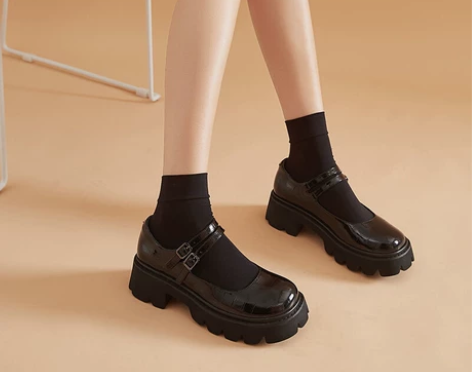 达芙妮玛丽珍鞋子厚底单鞋 新款女鞋小PU鞋...