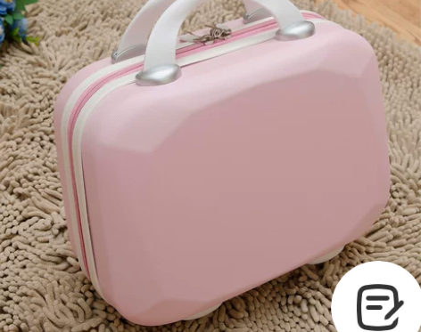 包邮14寸化妆包女手提箱子小行李箱时尚迷你...