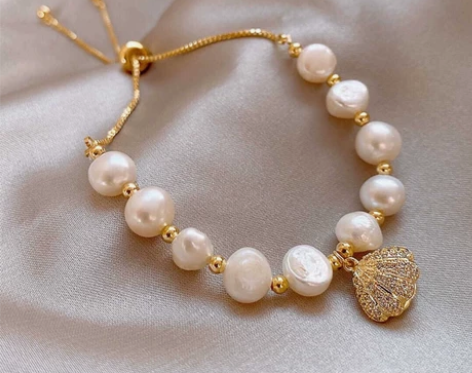 捡漏！店不开了处理淡水珍珠贝壳手链女学生闺...