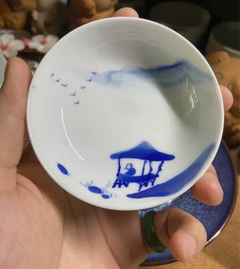 百茗一品小普洱杯，这老师很牛，现在的画价太...