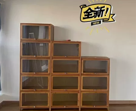 其他多层收纳柜书柜置物架复古储物柜餐边柜简...