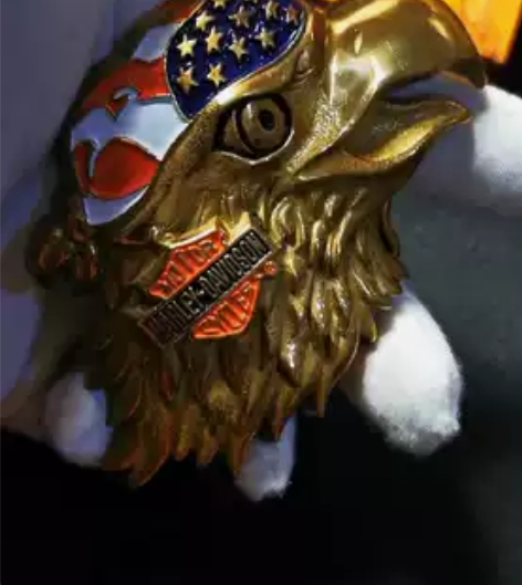 哈雷铜皮带扣非西部牛仔巴扣1991年世界名...