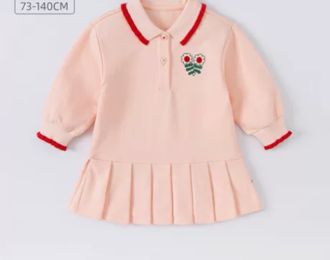 戴维贝拉女童连衣裙2022春夏新款女孩宝宝...