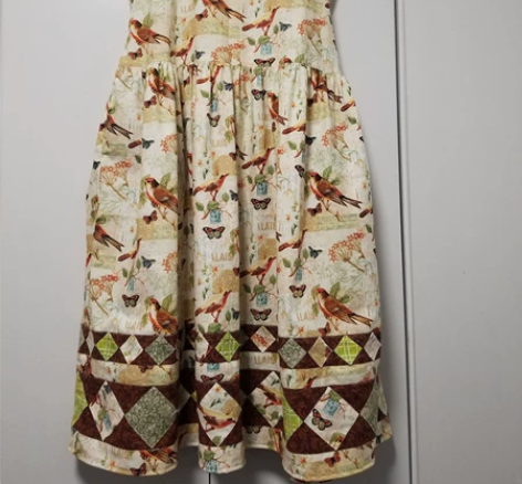 手作森系田园风ph风拼布背心裙jsk现货，...