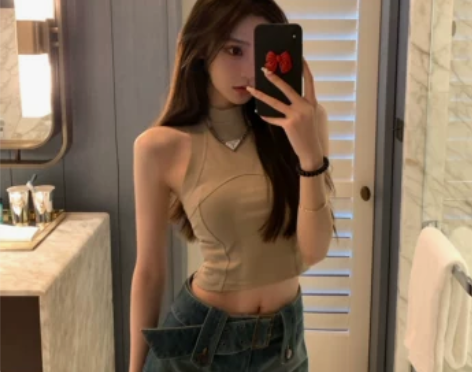 F PROJECT【甜酷辣妹的衣橱】复古牛...