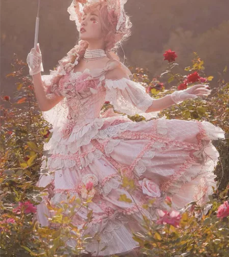 古典玩偶龙沙宝石通贩版OP lolita连...