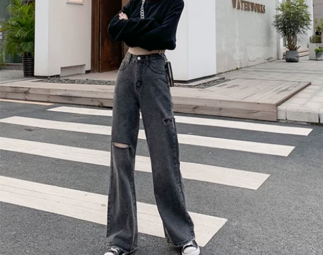 【告白价】破洞牛仔裤女2020夏季新款高腰...