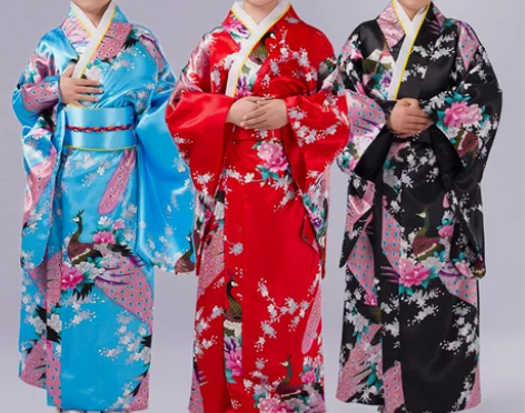 古装女日本儿童和服传统复古万圣节学生合唱演...