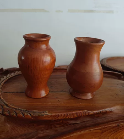 红木实木木雕摆件一对，文哥时期的年代久了有...