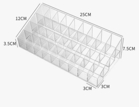 口红收纳盒  9/24/36/40格透明口...