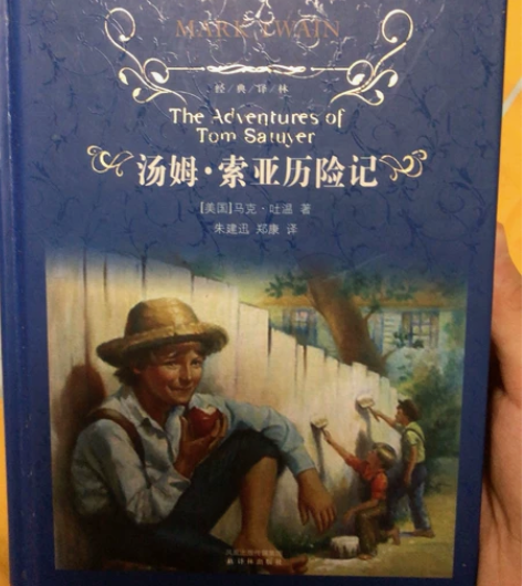 马克吐温《汤姆索亚历险记》 两个角磕了 里...