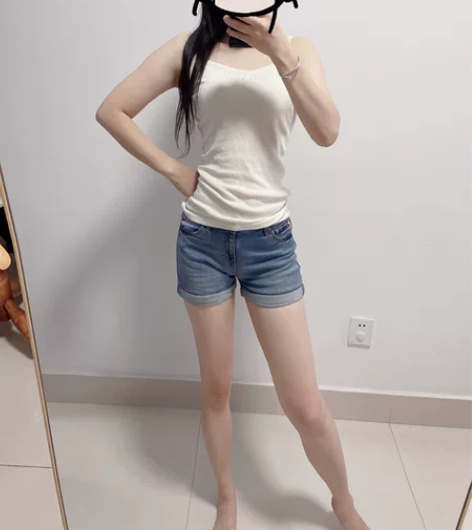 白色针织吊带衫 女士吊带背心 平时穿工装 ...