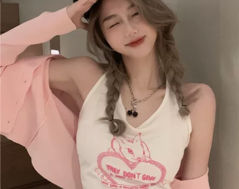 纯欲风挂脖吊带背心女夏内搭辣妹打底抹胸网红...