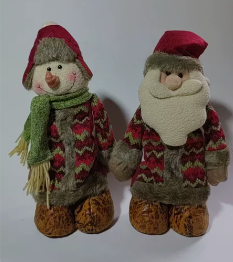 圣诞老人雷锋帽雪人高度30左右 两个一组2...