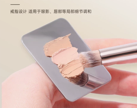 粉底液调色板化妆师美妆调色盘迷你戒指不锈钢...