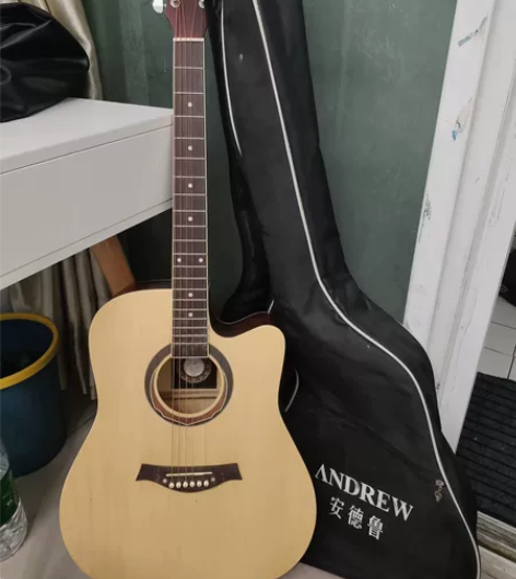 安德鲁单板民谣吉他初学者学生40寸41寸吉...