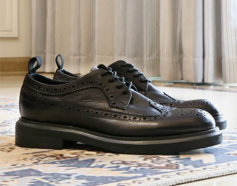 优100英伦圆头布洛克雕花韩版男士潮流商务...