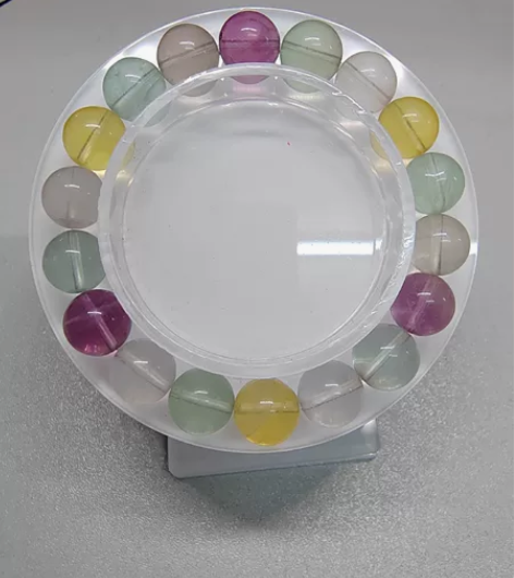 天然彩萤石手串手链，尺寸，10.7mm+ ...