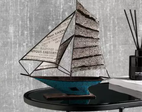 【尾货清仓】一帆风顺帆船模型装饰摆件生日女...