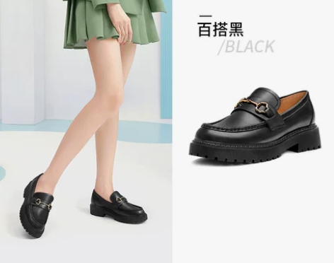 【风尚价】骆驼2021春夏季新款乐福鞋女时...