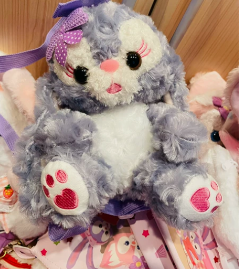 星黛露公仔卡通玩偶包紫色兔子双肩包可爱背包...