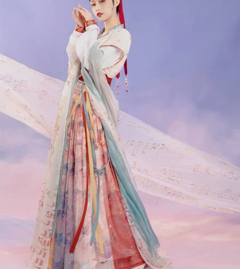 七月夕周年庆秀款 西藏 唐背子齐腰襦裙原创...