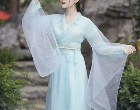 [转卖]汉服女夏中国风仙气古风蓝色古装广袖...